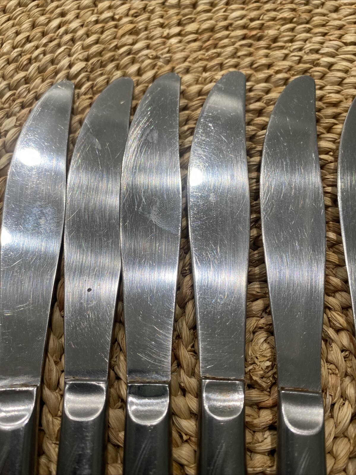 6 ISCO International Silver USA Dinner Knives Flatware