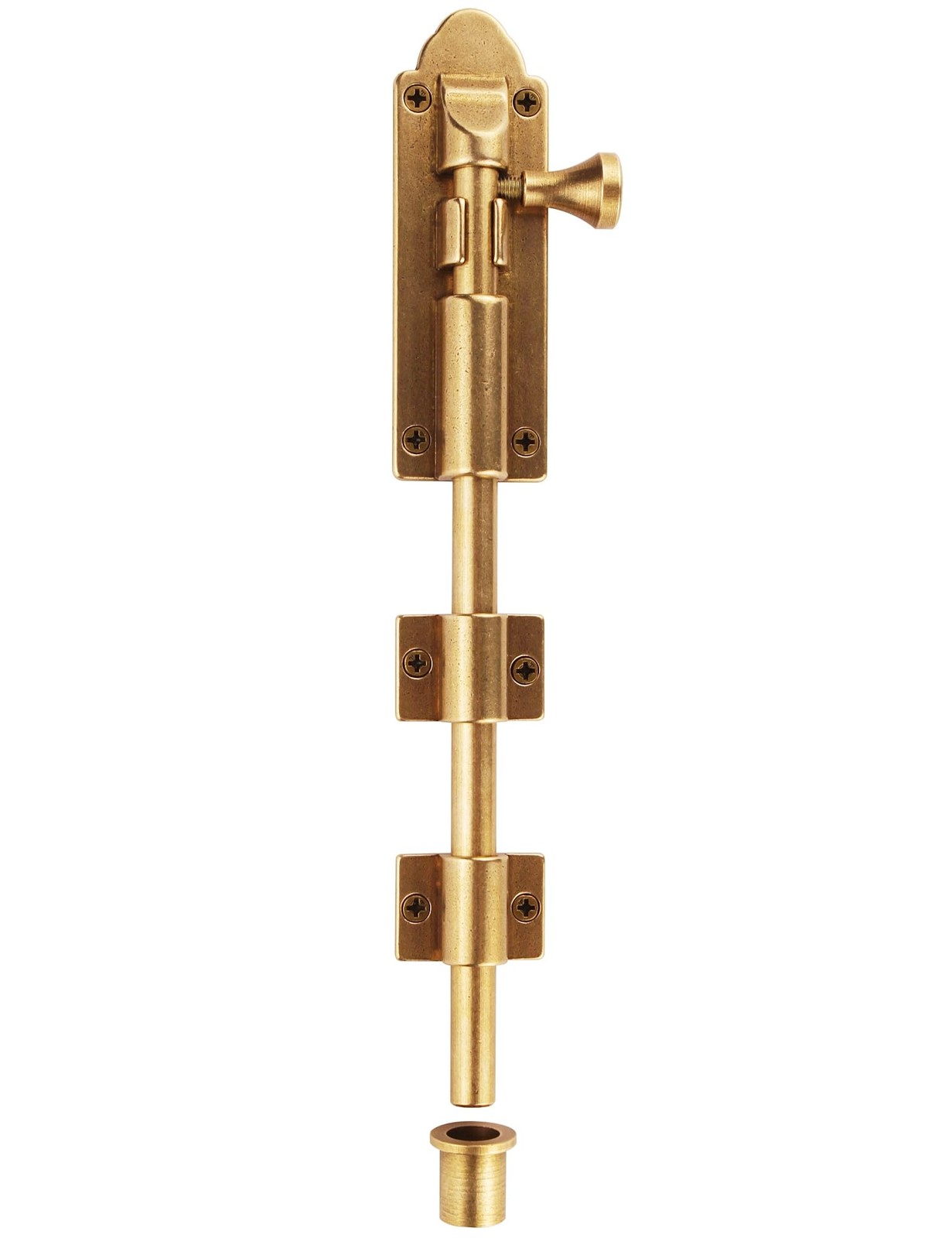 1 PCS 10 Inch Solid Bronze Heavy Duty Cane Bolt Garage Door Latch