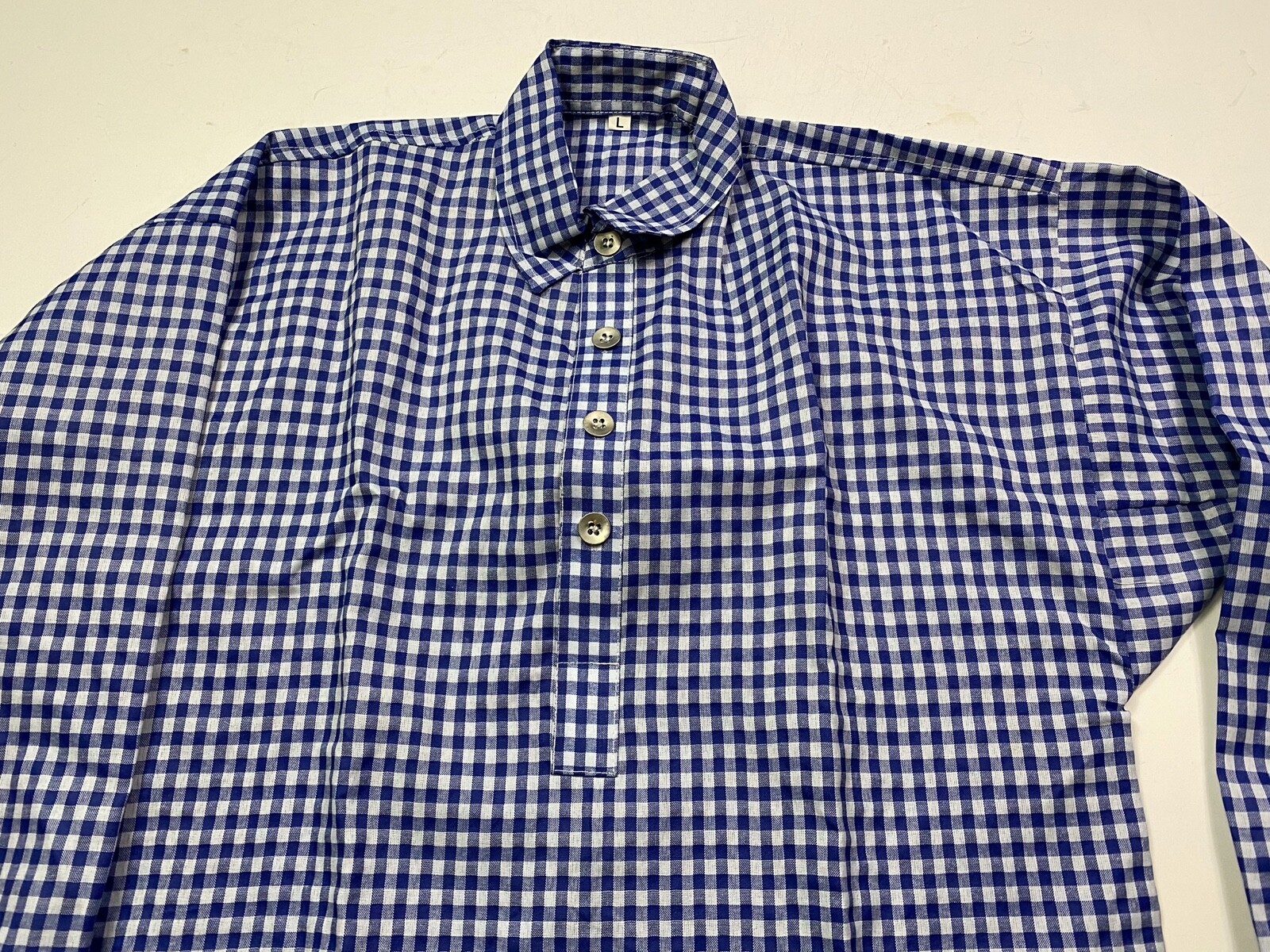 CIVIL WAR US UNION CSA CONFEDERATE FOUR BUTTON PLAID SHIRT-MEDIUM