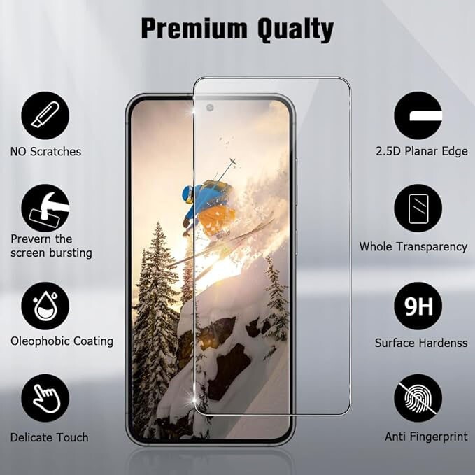 3-Pack Tempered Glass Screen Protector Full Coverage for Samsung Galaxy A54 5G
