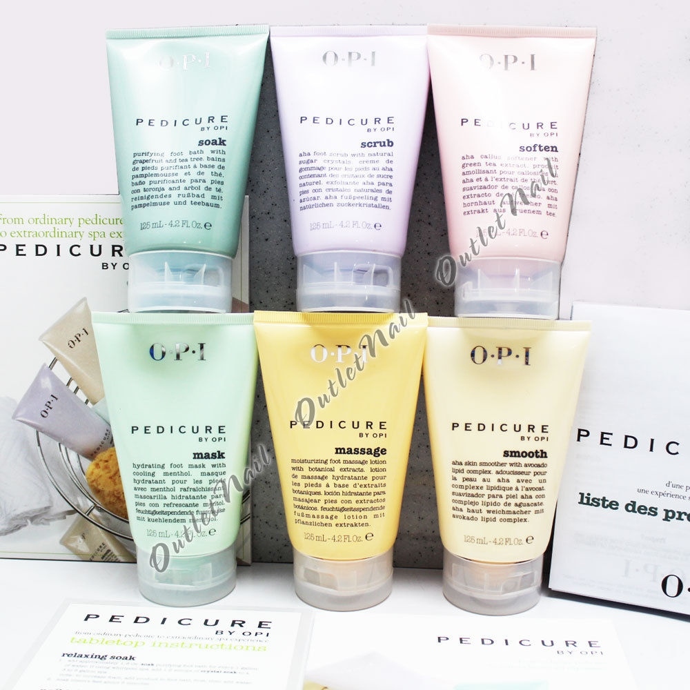 OPI Manicure Pedicure by O.P.I SOAK SOFTEN SCRUB MASK SMOOTH MASSAGE LOTION