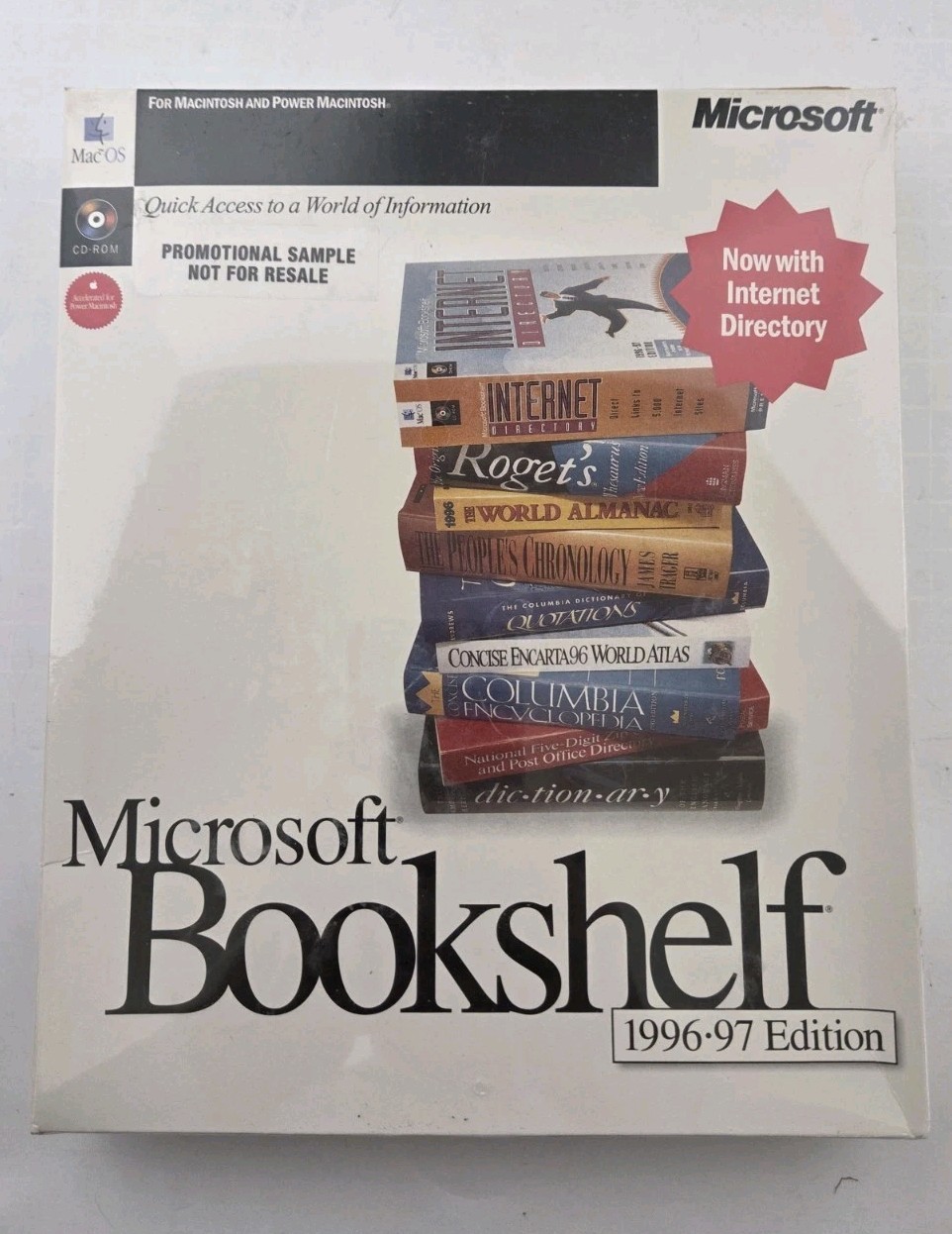 Microsoft Bookshelf 1996-97 Edition Vintage In Box. Mac OS