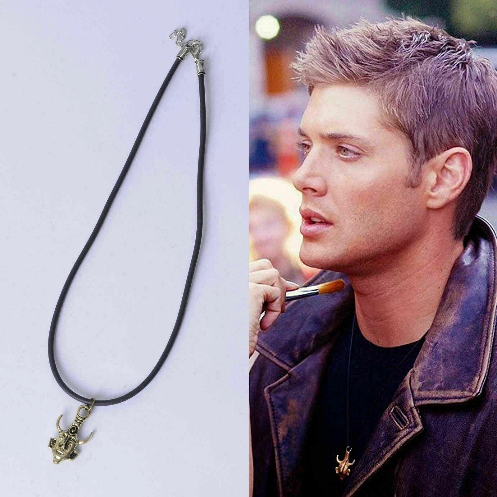 Supernatural Jensen Ackles Dean Winchester Protection Amulet Necklace HOT
