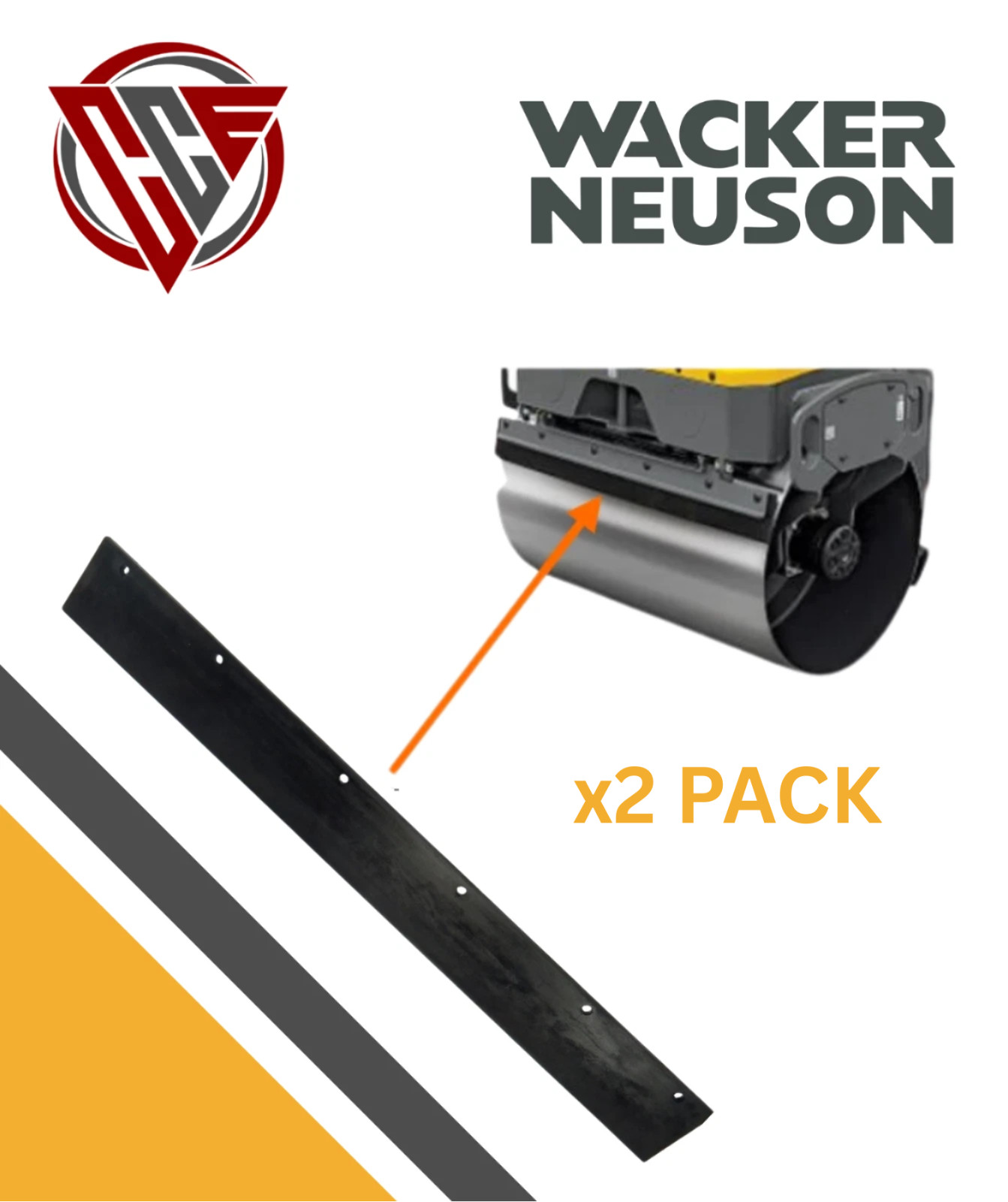 5000183039 Scraper Bar Set of 2 for Wacker Vibratory Roller RD11A RD12 RD16