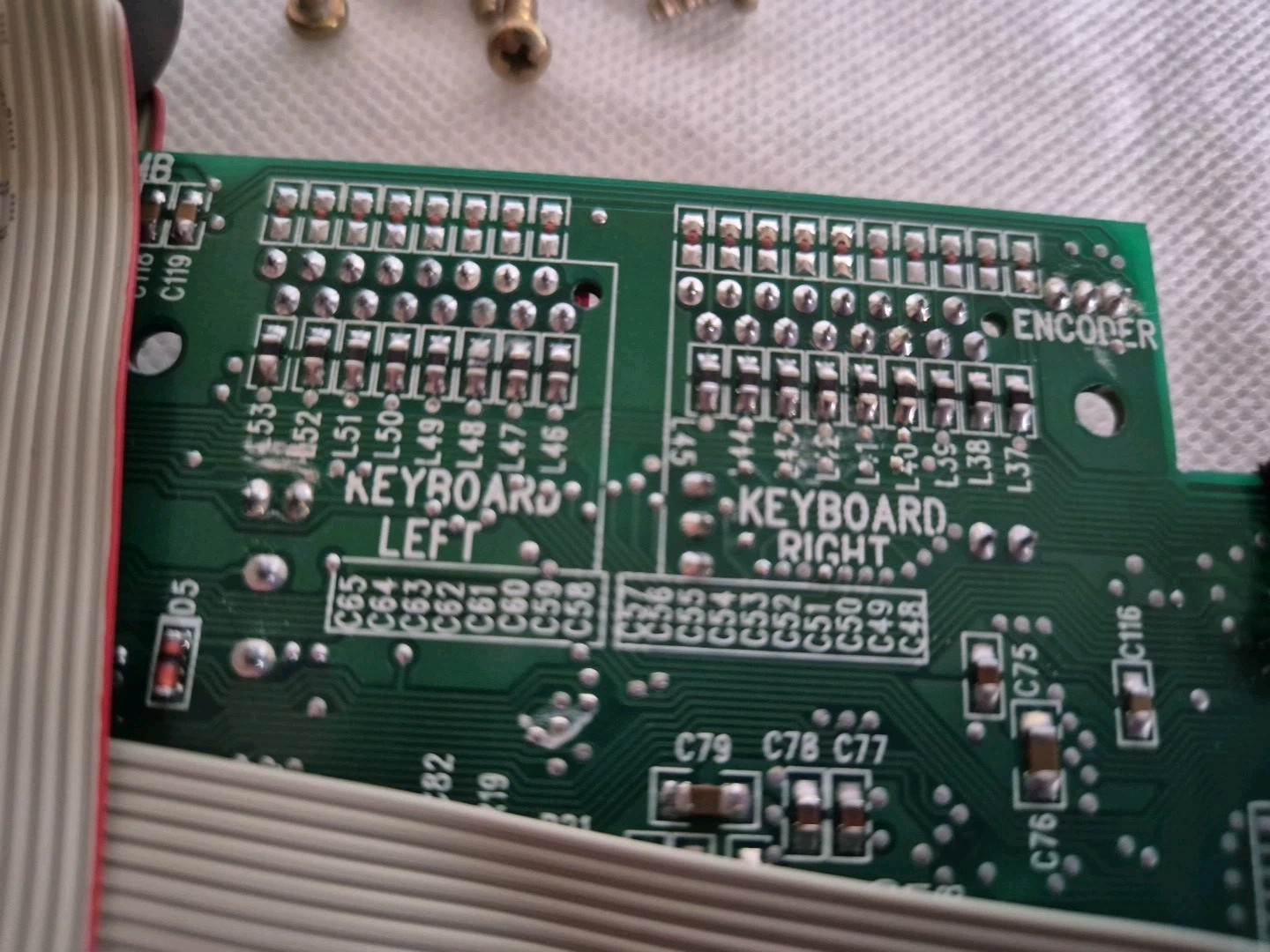 KORG PA80 Arranger Keyboard Performance/Program etc. Operation Board