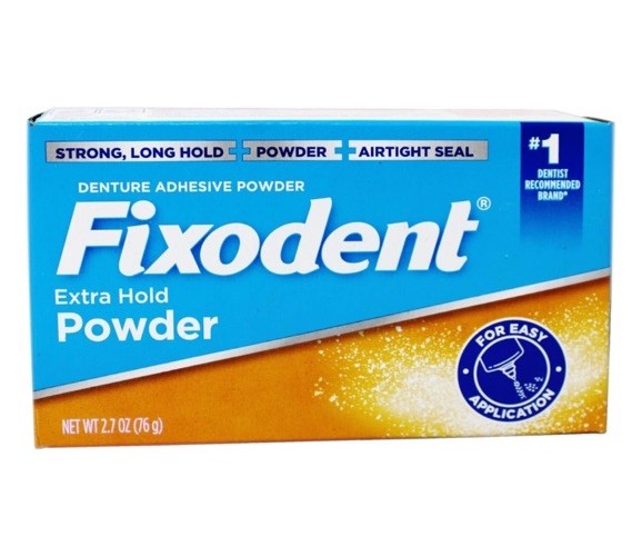 Fixodent Denture Adhesive Powder, Extra Hold, 2.7oz (76g)