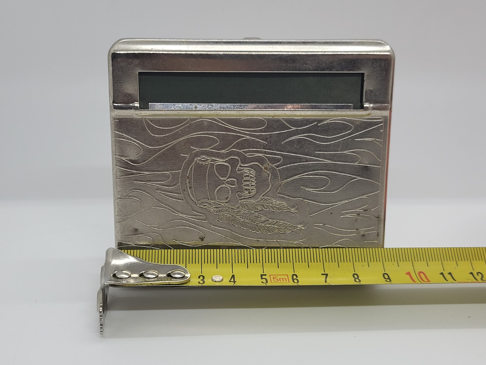 Automatic Cigarette Rolling Machine, Metal Box Cigarette Case PIRATE Skull
