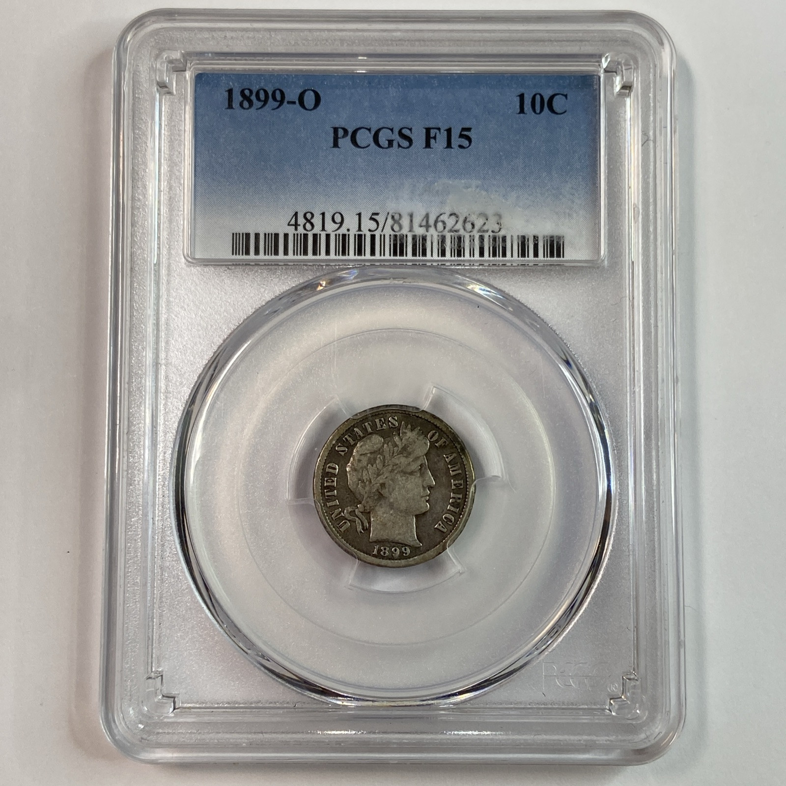 1899-O Barber Dime PCGS F15