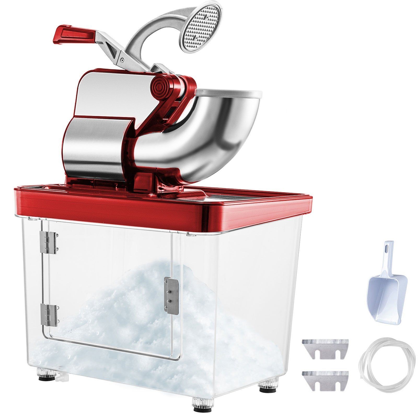 Electric Dual Blades Commercial Ice Crusher Shaver 440lbs/hr Snow Cone Maker