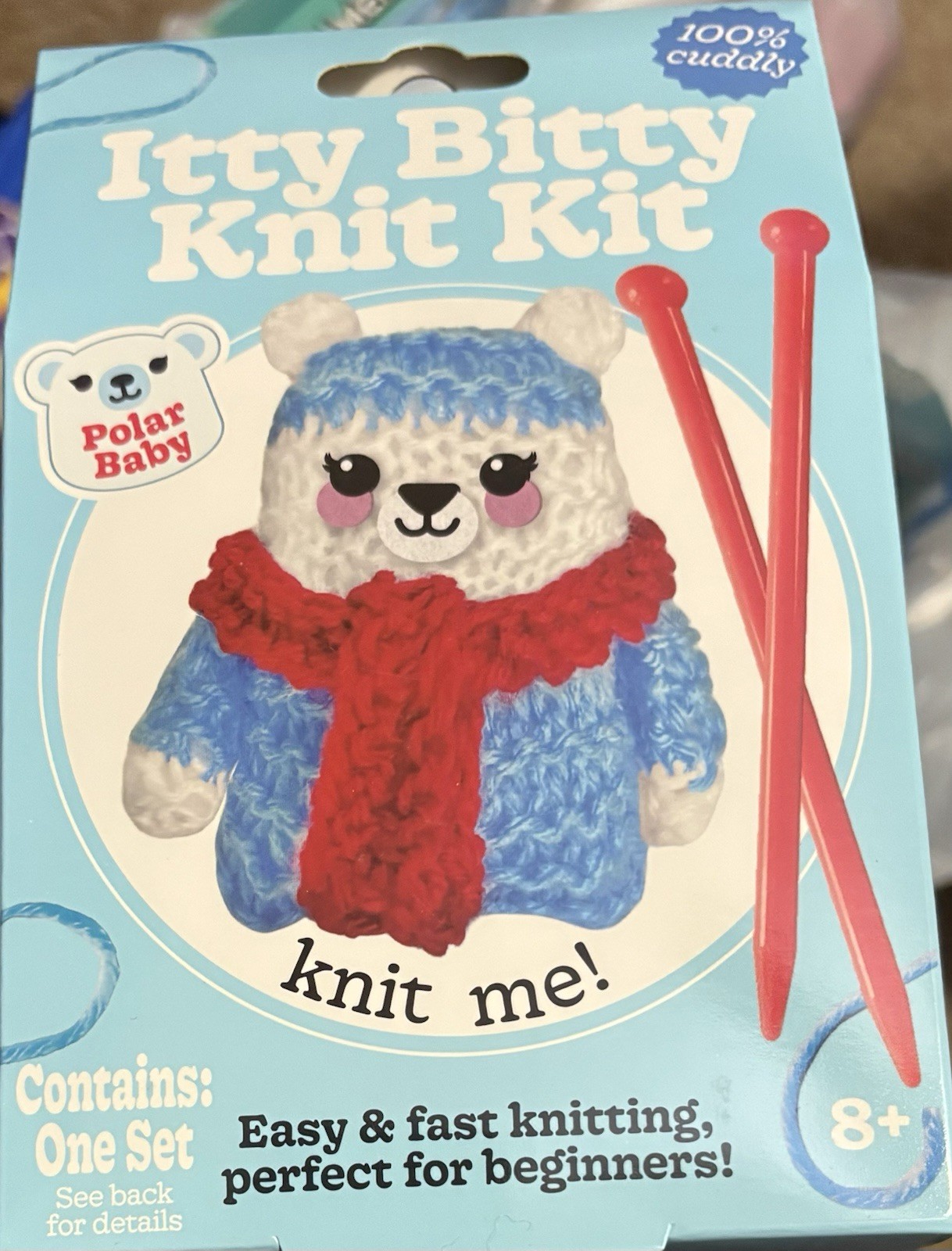 Itty Bitty Knit Kit - Polar Bear  craft kit