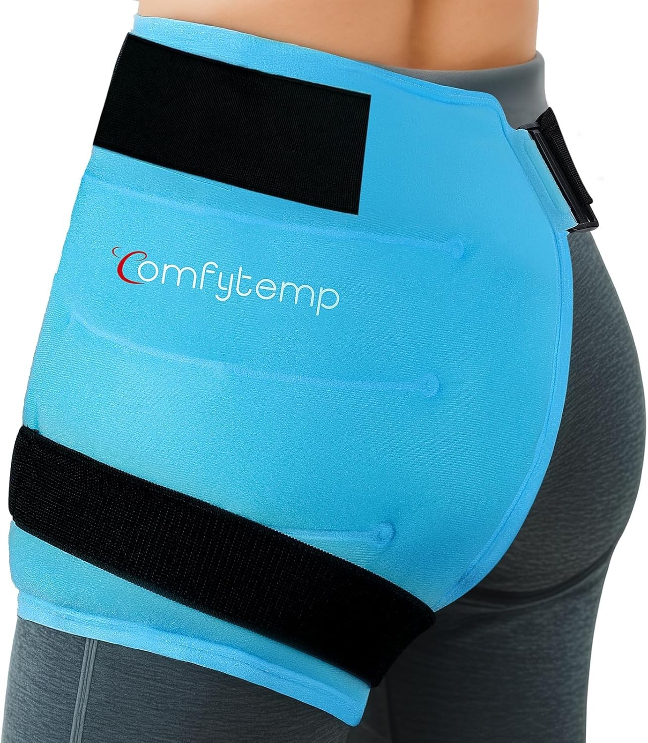 Hip Ice Pack Wrap for Sciatica Pain Relief Reusable Gel Cold Hot Therapy Blue...