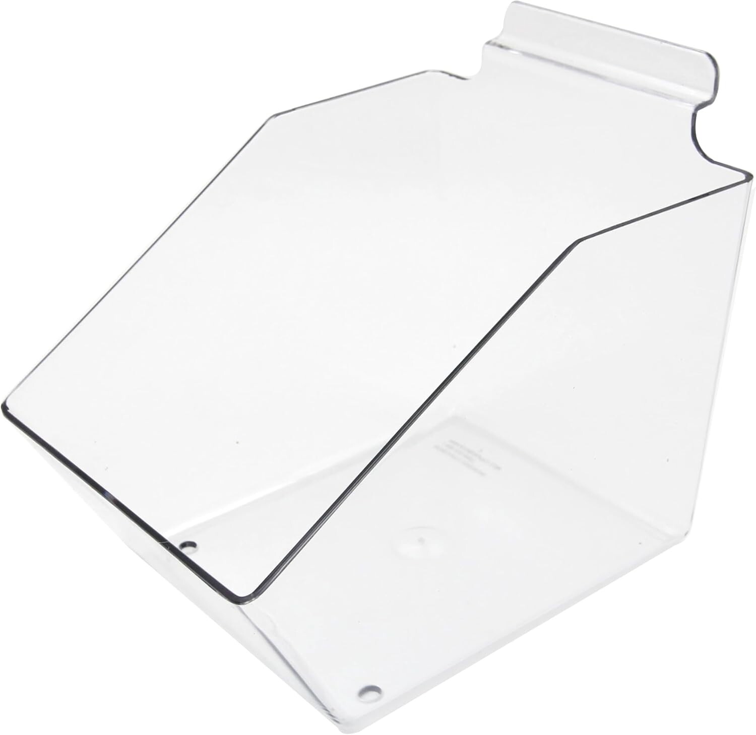 Lot of 10 Slatwall Bins Dump Acrylic Clear 7 ½” L X 6” W X 5 ½” Plastic Display