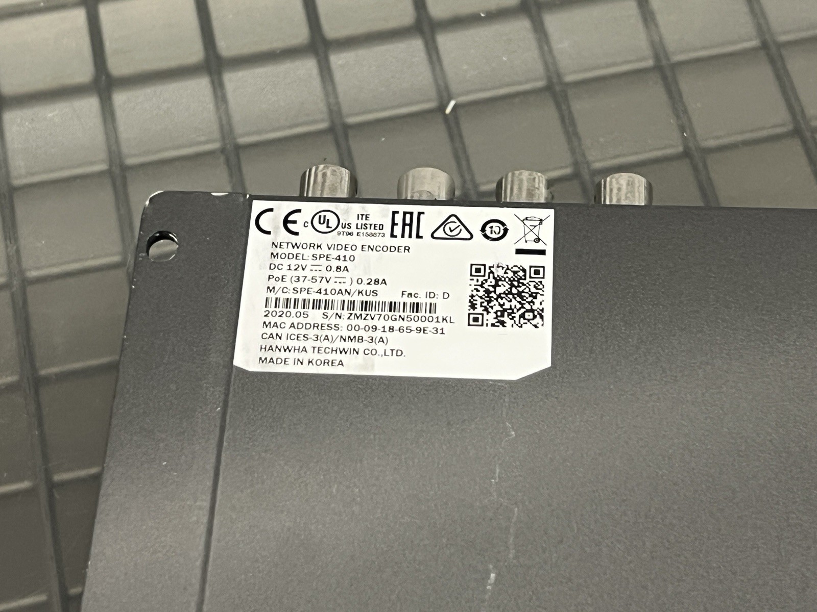 WiseNet SPE-410 Network Video Encoder