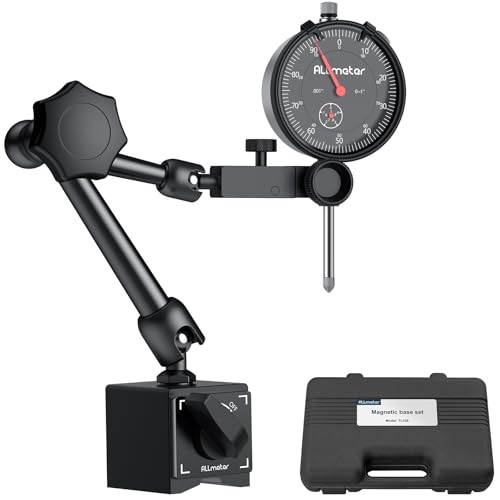 Dial Indicator Magnetic Base Set (132lbs/60kg Tensile Force) 0 Mechanical Dial