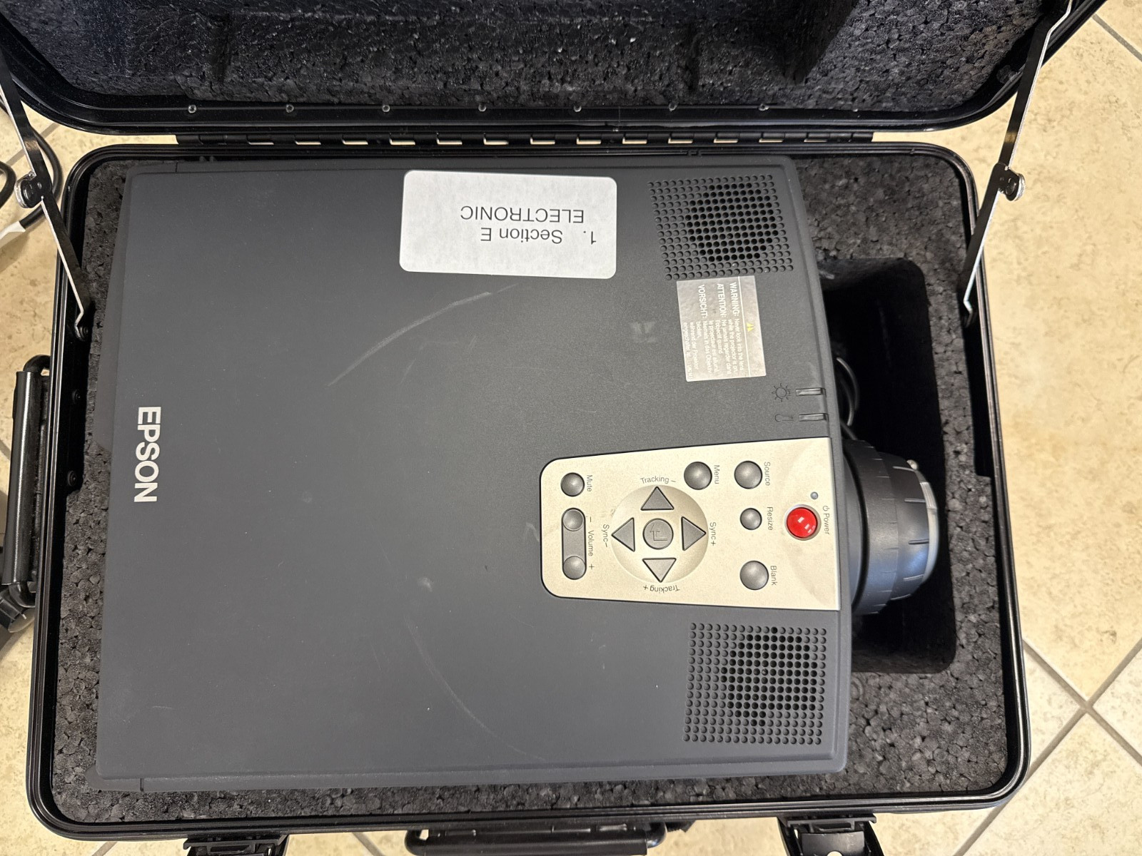 Epson PowerLite 7300 LCD Projector – With Hard Carrying Case