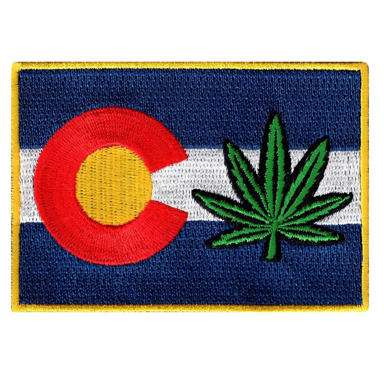 COLORADO LEGAL MARIJUANA STATE FLAG PATCH embroidered iron-on LEGALIZE EMBLEM