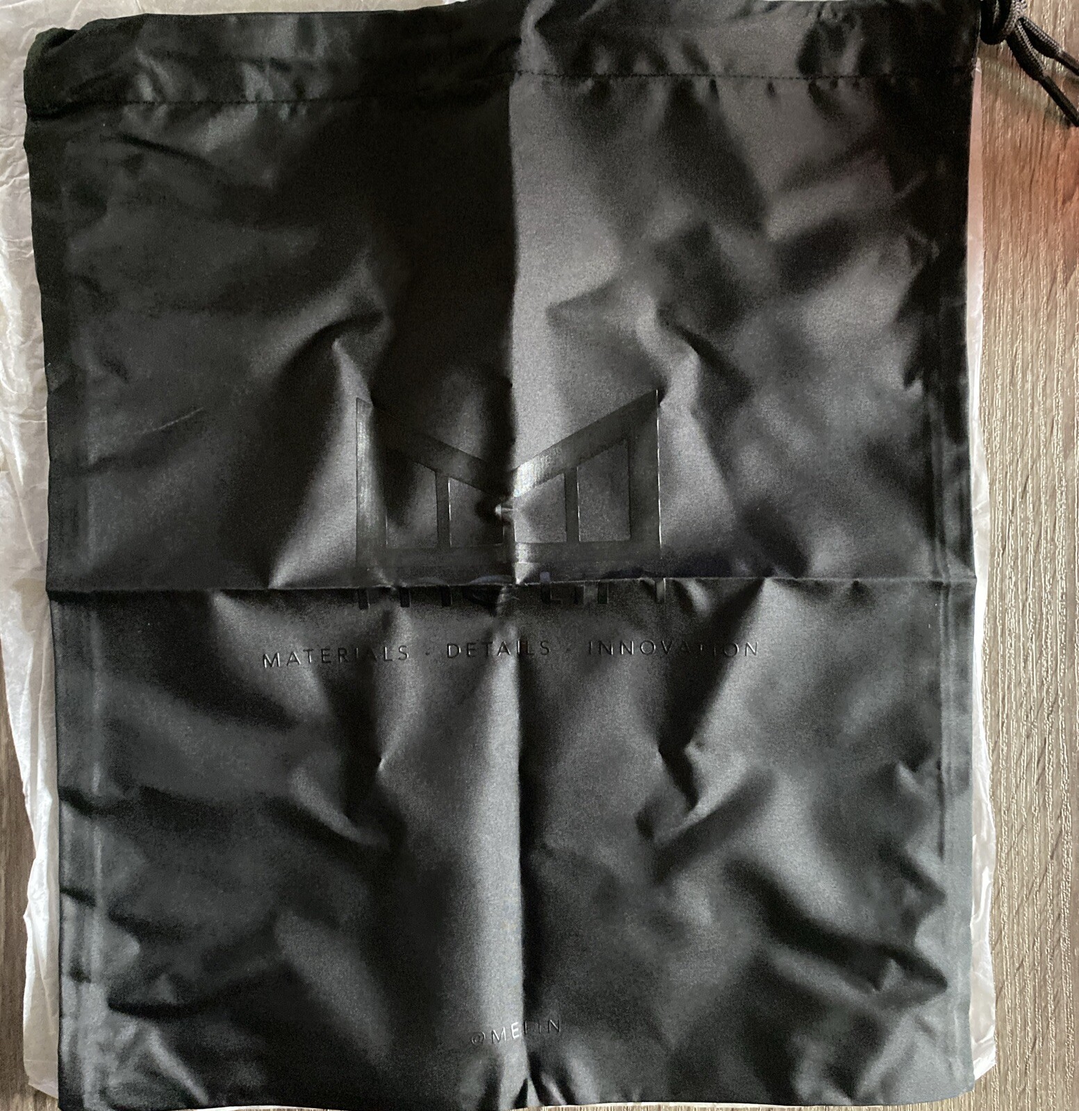 MELIN Hat Bag Black Nylon with Drawstrings (Bag Only) New