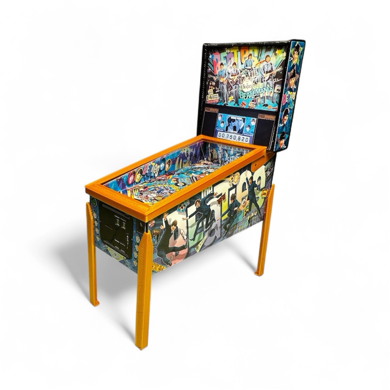 Replica Stern 2018 "The Beatles” (Gold) Pinball Machine Scale Collectible Model