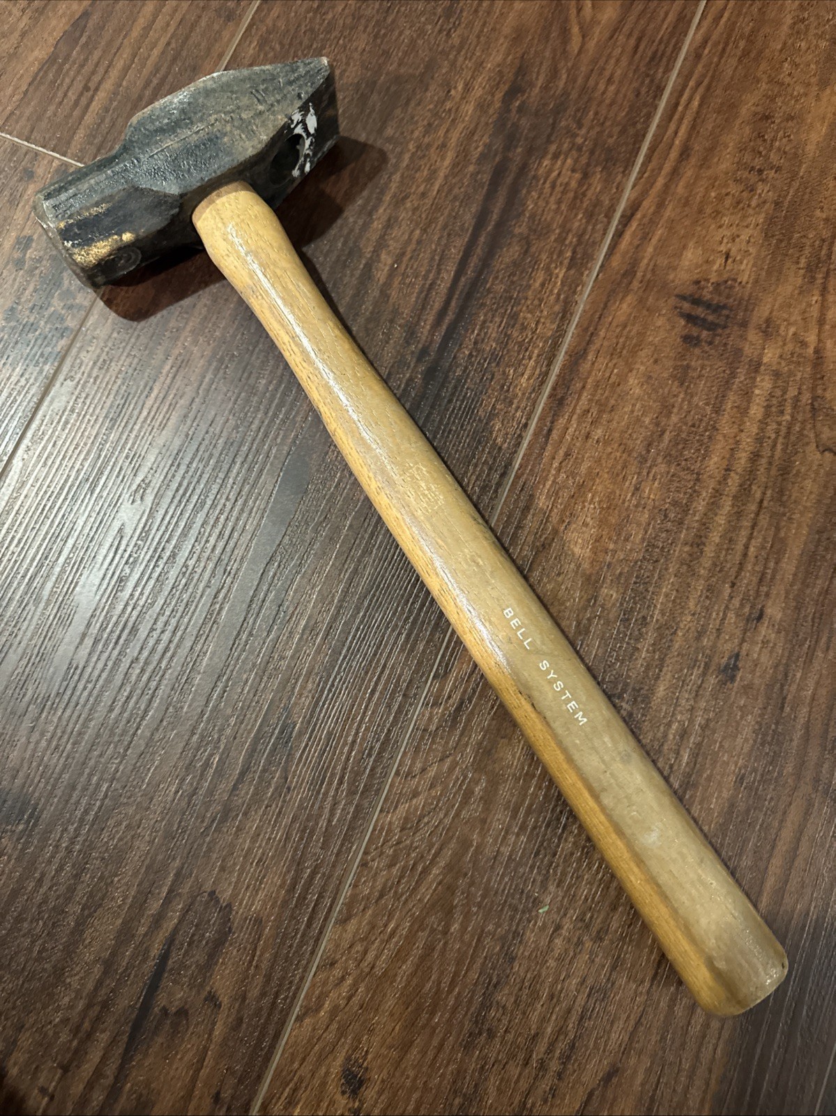 Vintage Bell System 16” Straight Peen Hammer Head 3.3lbs Total Weight