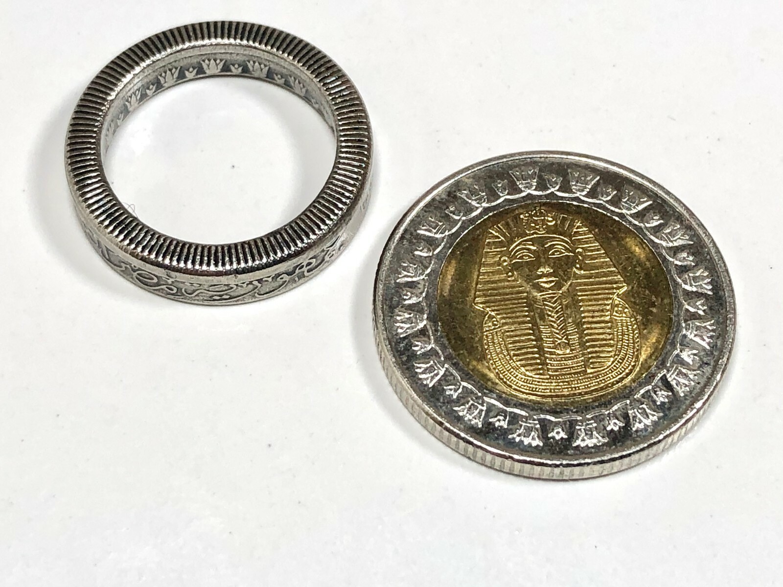 Egypt Coin Ring Egyptian 1 Pound  Coin Ring Handmade Custom Jewelry