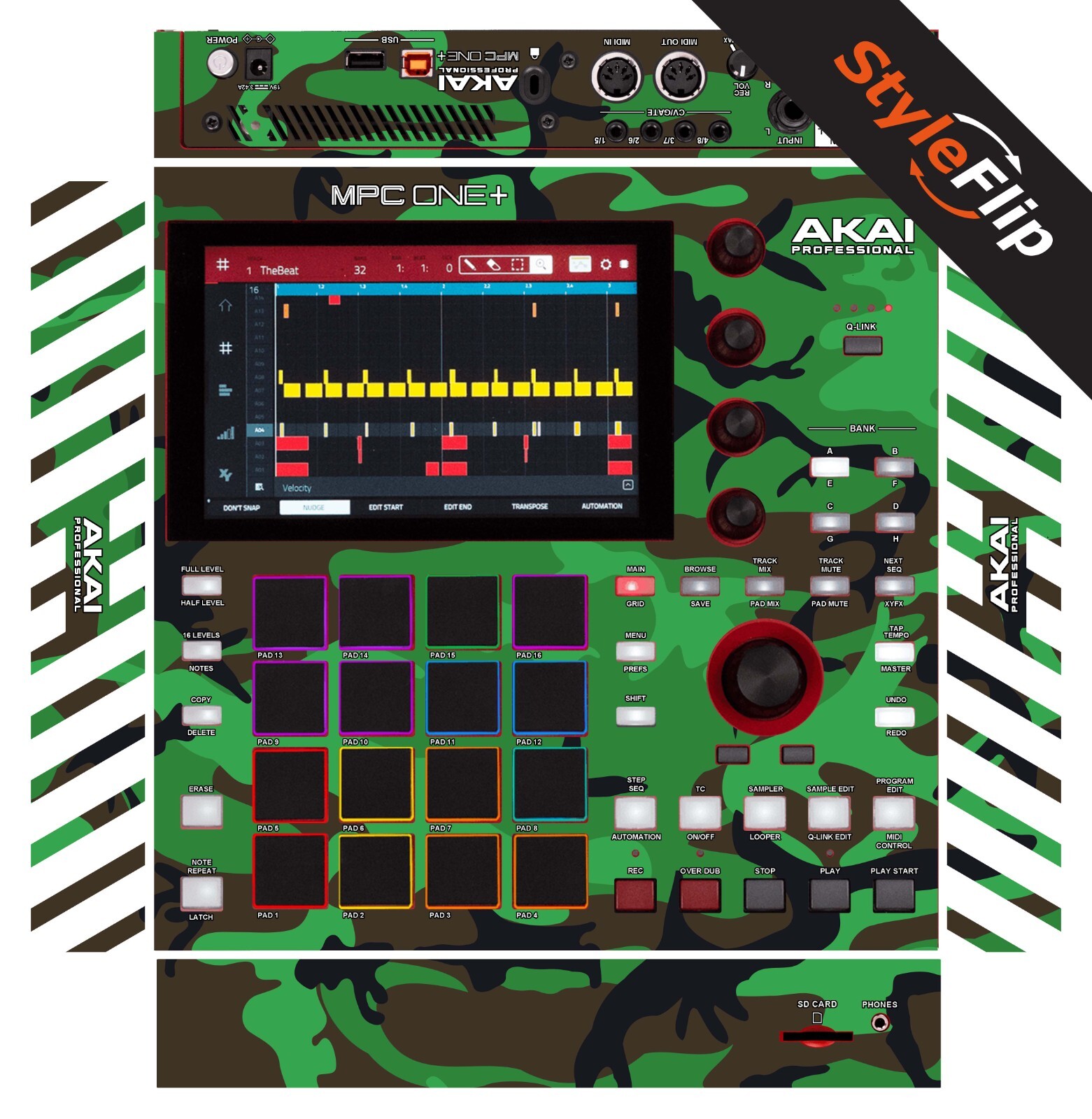 Akai MPC One Plus | Camo Green | Protective Decal | StyleFlip Skins