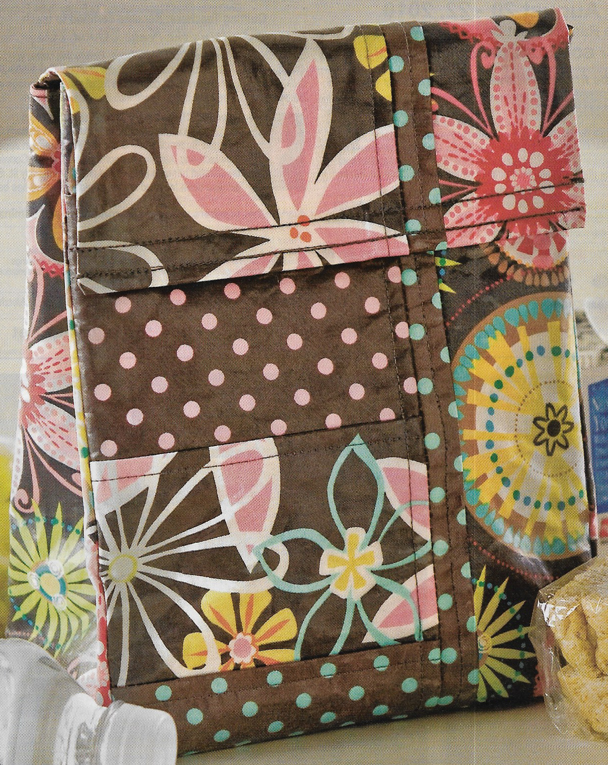 Brown Baggin' It Lunch Bag quilting pattern instructions