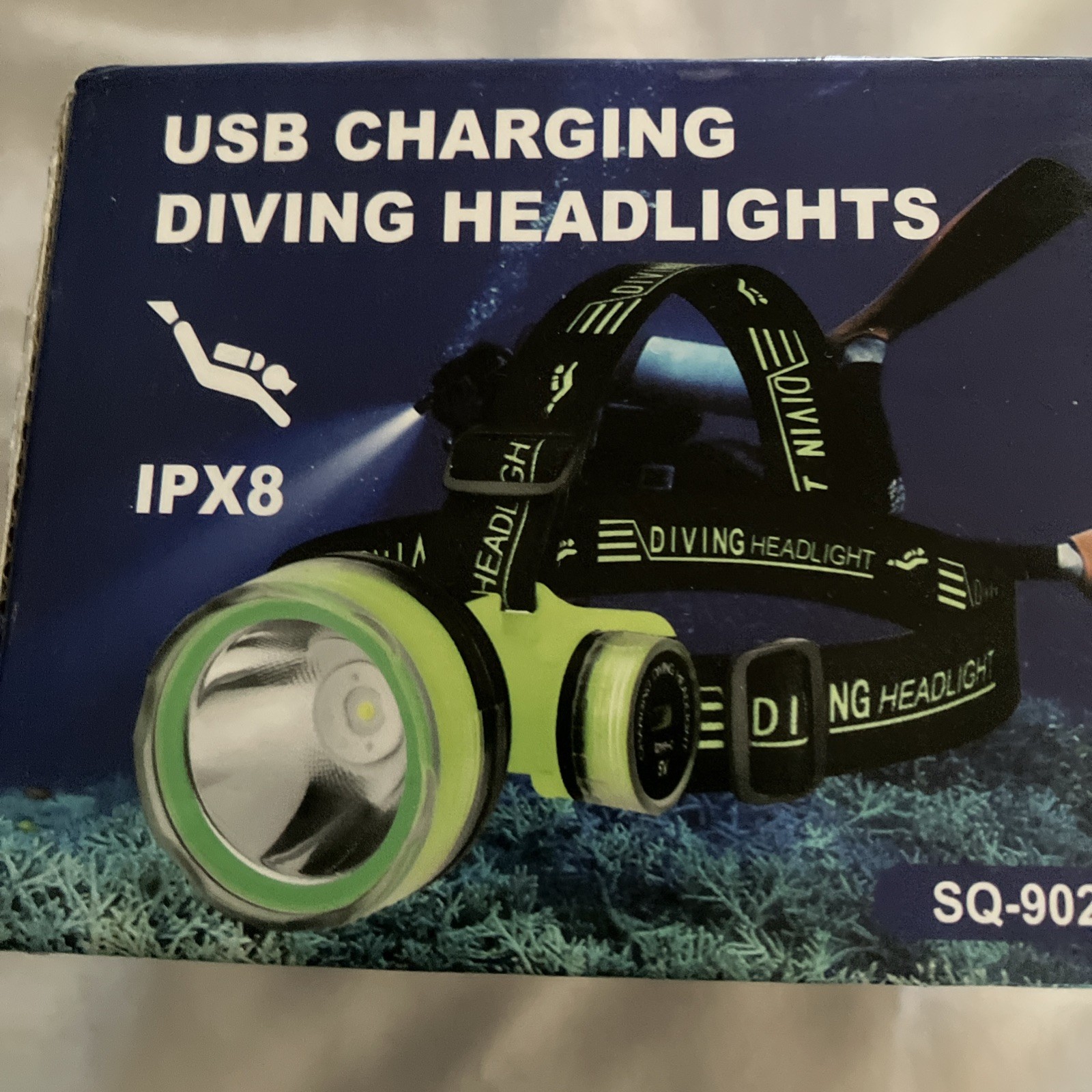 LED Headlamp Diving Strong Light Flashlight Rechargeable Head Lights