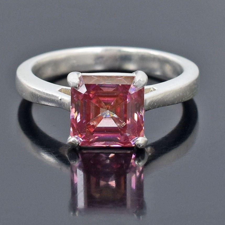 2.10 Ct Certified Pink Diamond Solitaire Ring Valentine Gift-FREE Diamond Studs