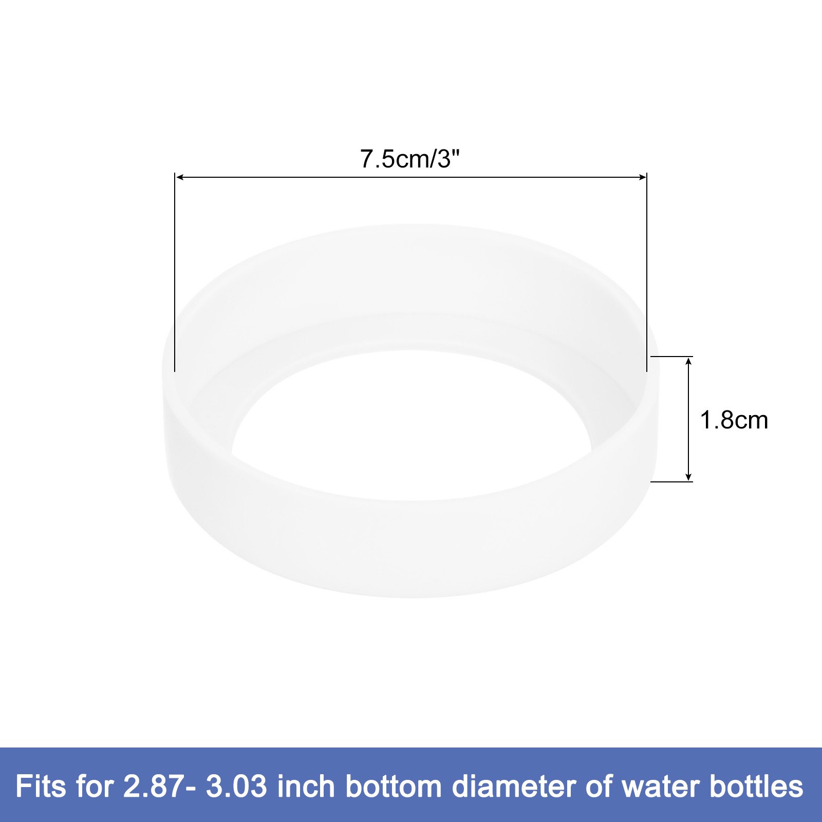 4pcs Silicone Protective Sleeve Boot For Water Bottle Clear 75mm