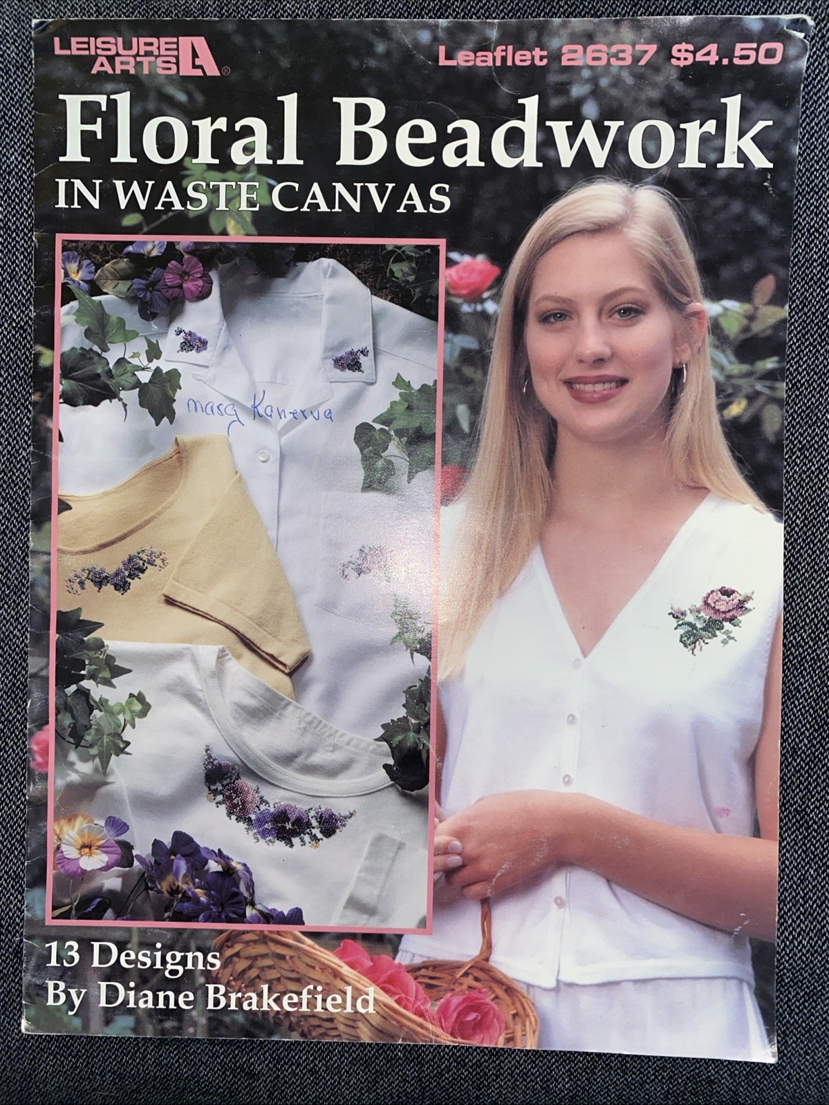 Floral Beadwork in Waste Canvas Floral pattern booklet