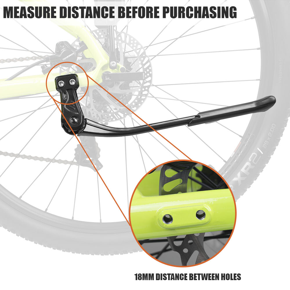BV Bicycle Mountain Bike Kickstand Rear Side Adjustable Kick Stand Alloy 24"-29"