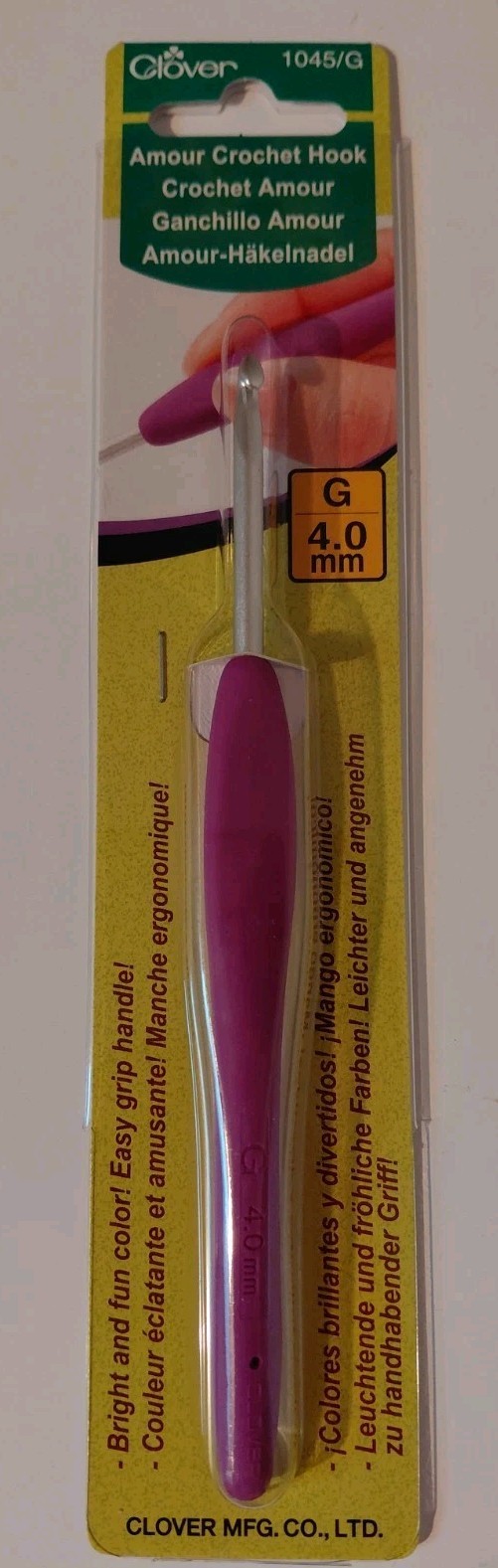 CLOVER 1045 G 4mm Amour Crochet Hook authentic new