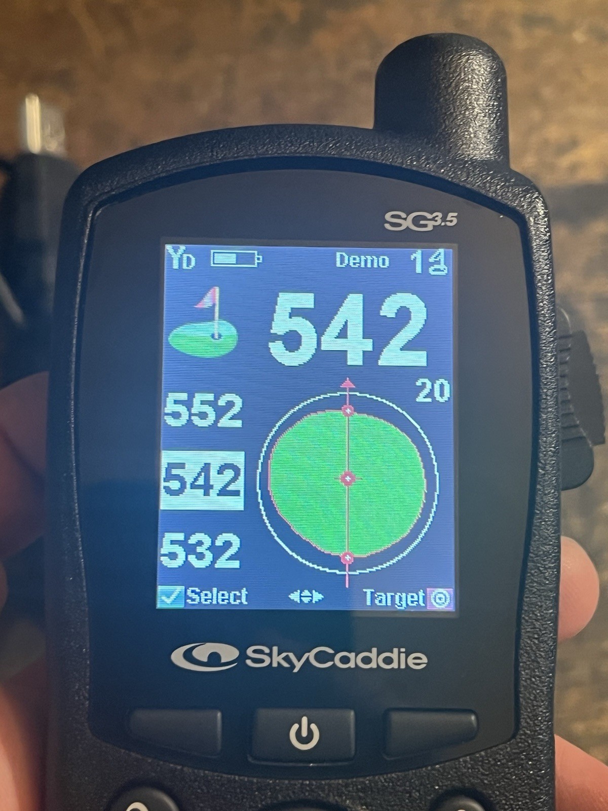 SKYCADDIE SG3.5 Golf GPS Rangefinder & Usb Adapter. Powers On