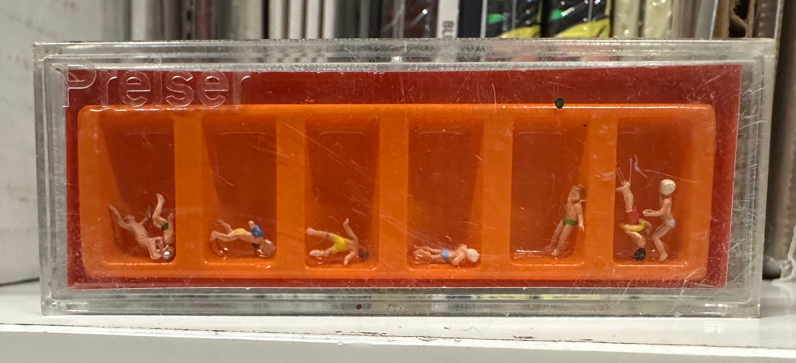 Vintage New NIB Model Figure 1:160 Preiser People & Children at the Pool 79091