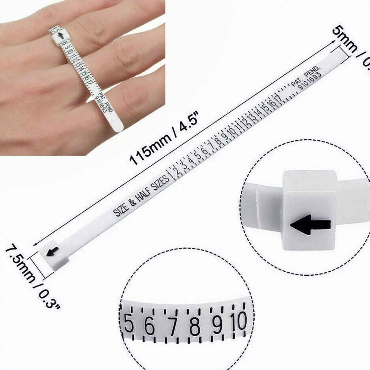 Ring Sizer Measuring Home Kitchen Durable Multipurpose