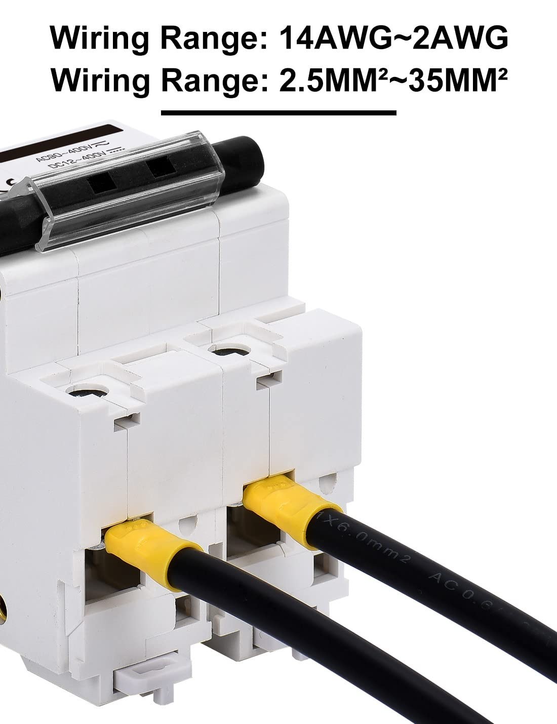 100 Amp Solar Disconnect Switch for 2 Pole DIN Rail Mount Circuit Protection