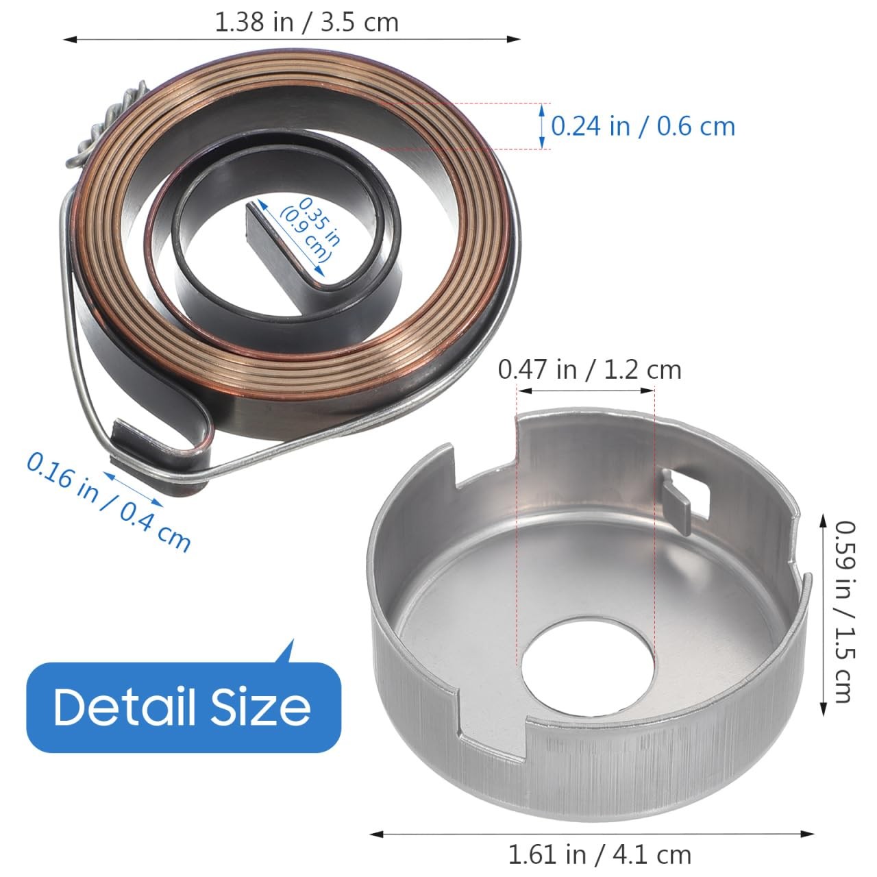 1 Set of Drill Press Replacement Return Spring Quill Spring Return Coil Sprin...