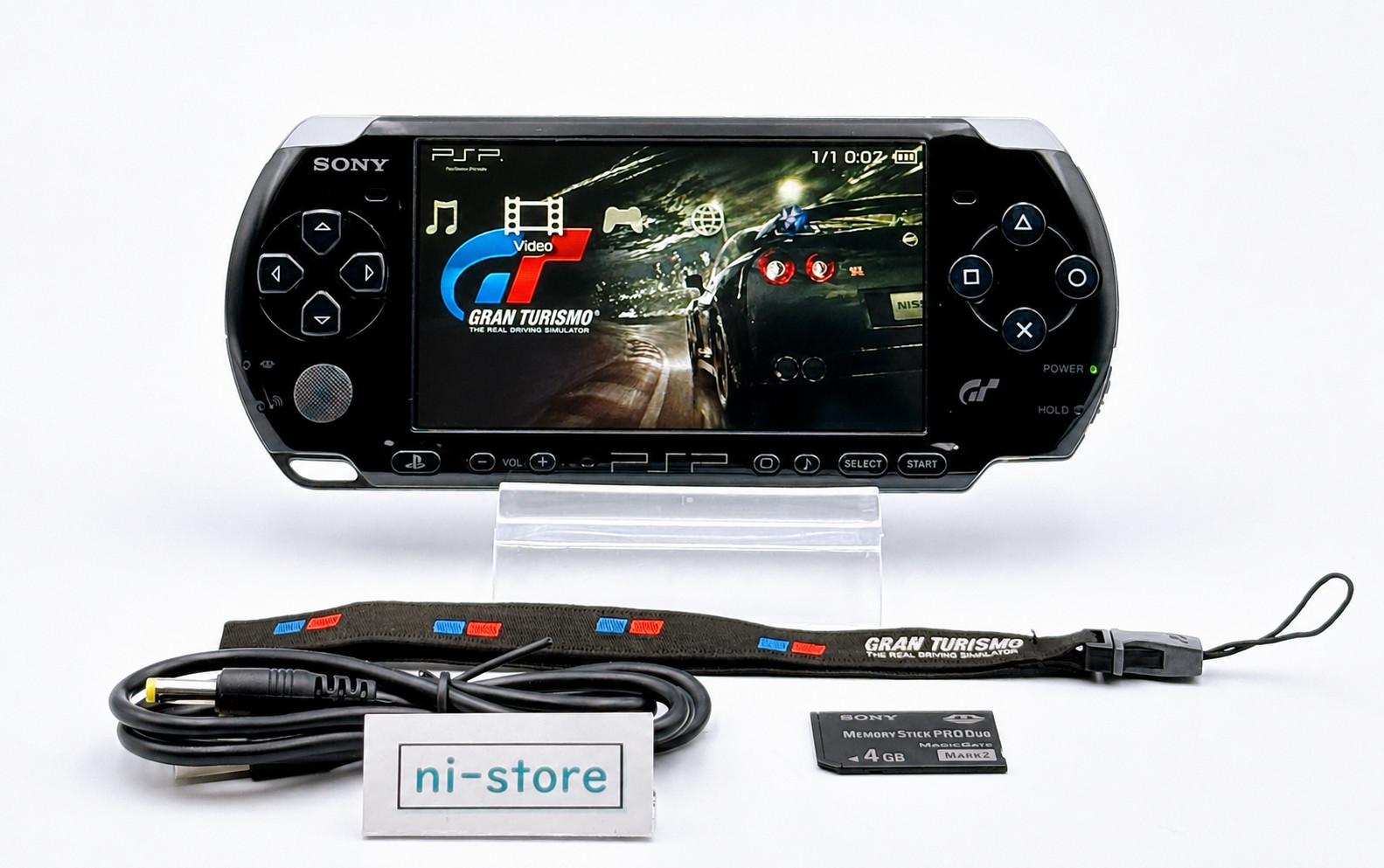 Sony PSP-3000 Console Gran Turismo Limited Region free w/4GB, Strap - Very Good