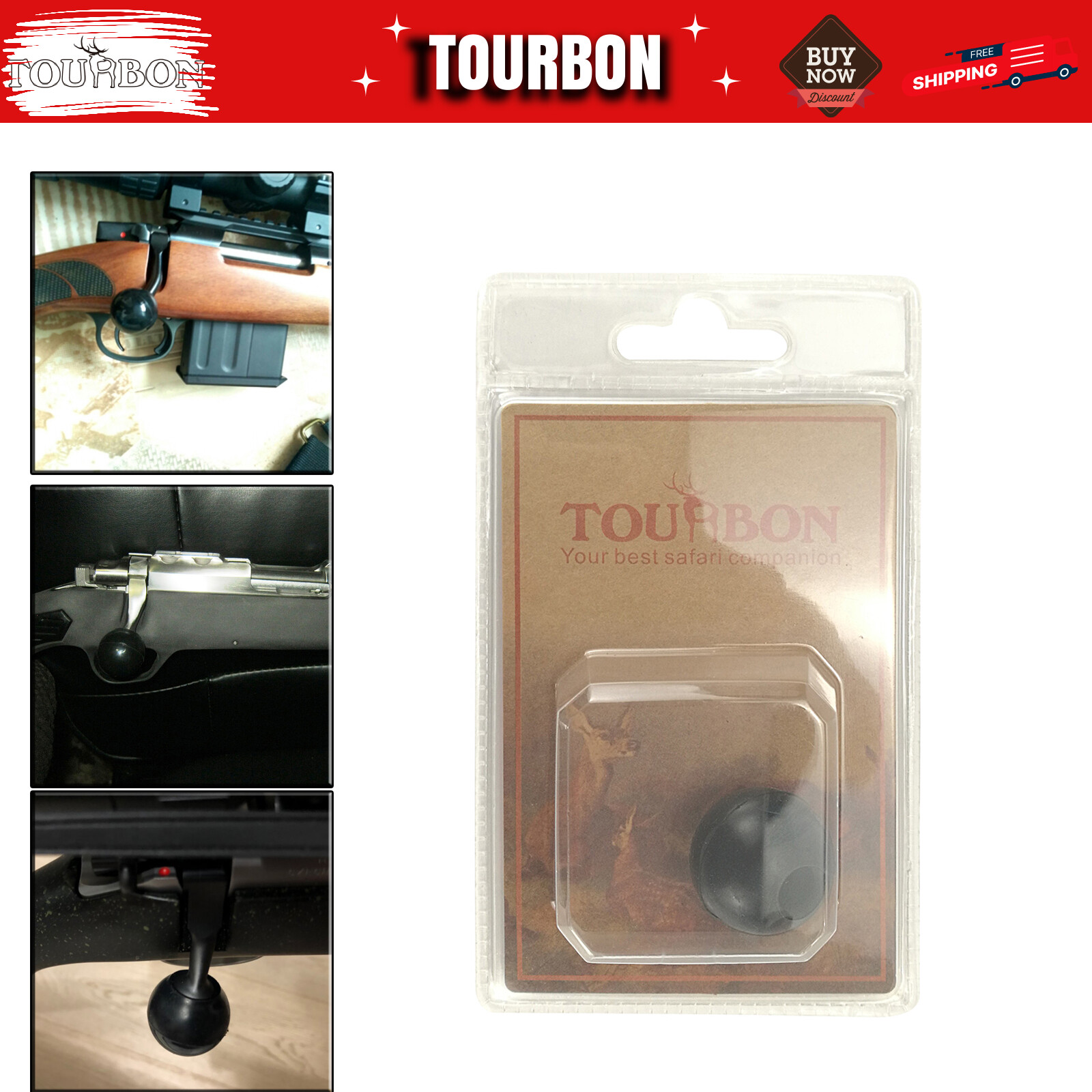 TOURBON Shooting Rifle Bolt Knob Rubber Ball Handle Grip fit/Remington/Henrry