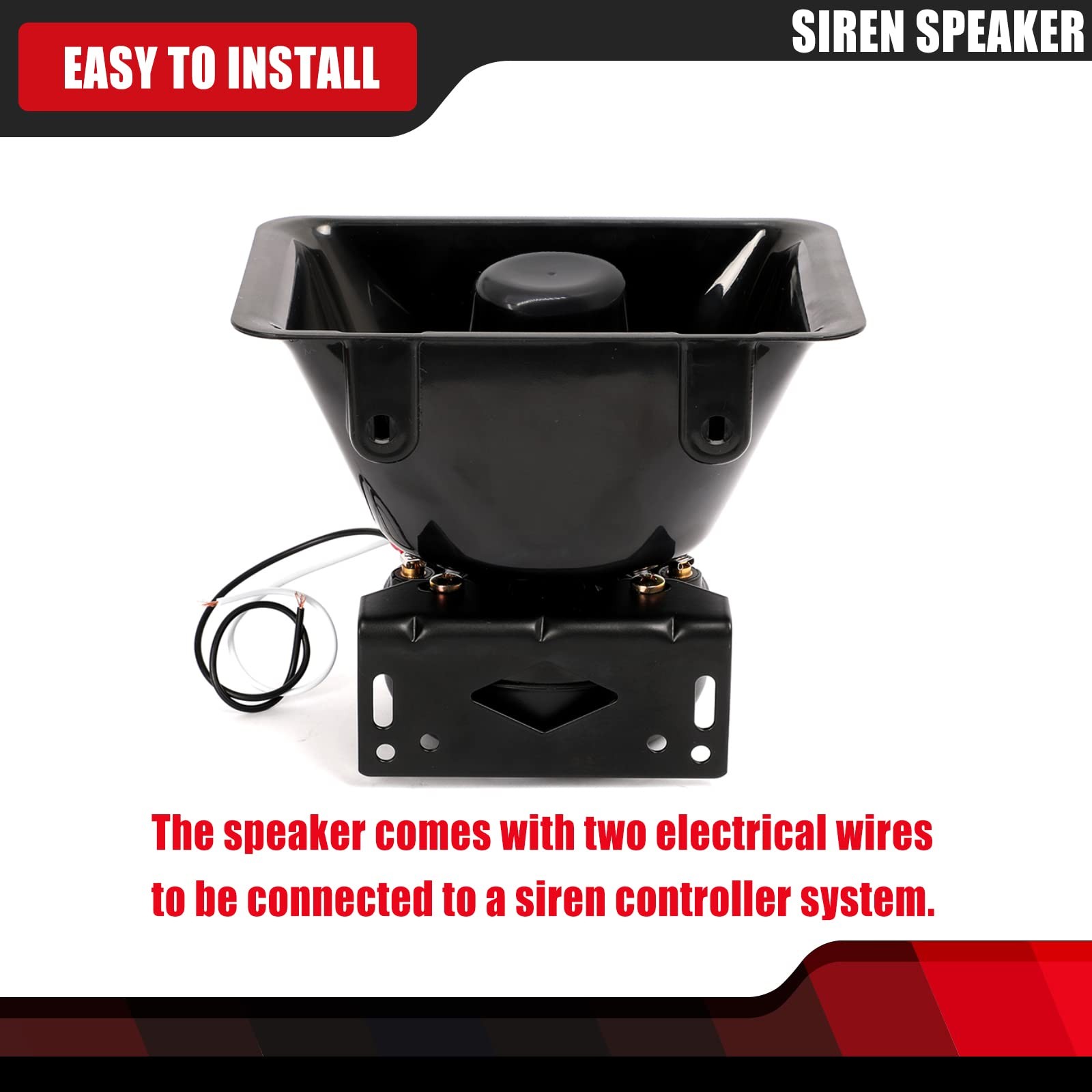 High Performance Siren Speaker Speaker, Black