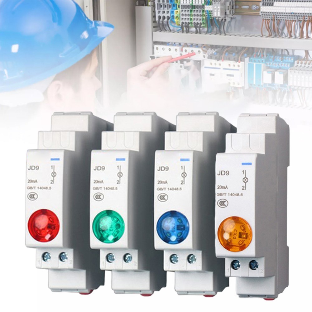 LED Indicator Light JD9 for Din Rails in Electrical and Telecom Installations