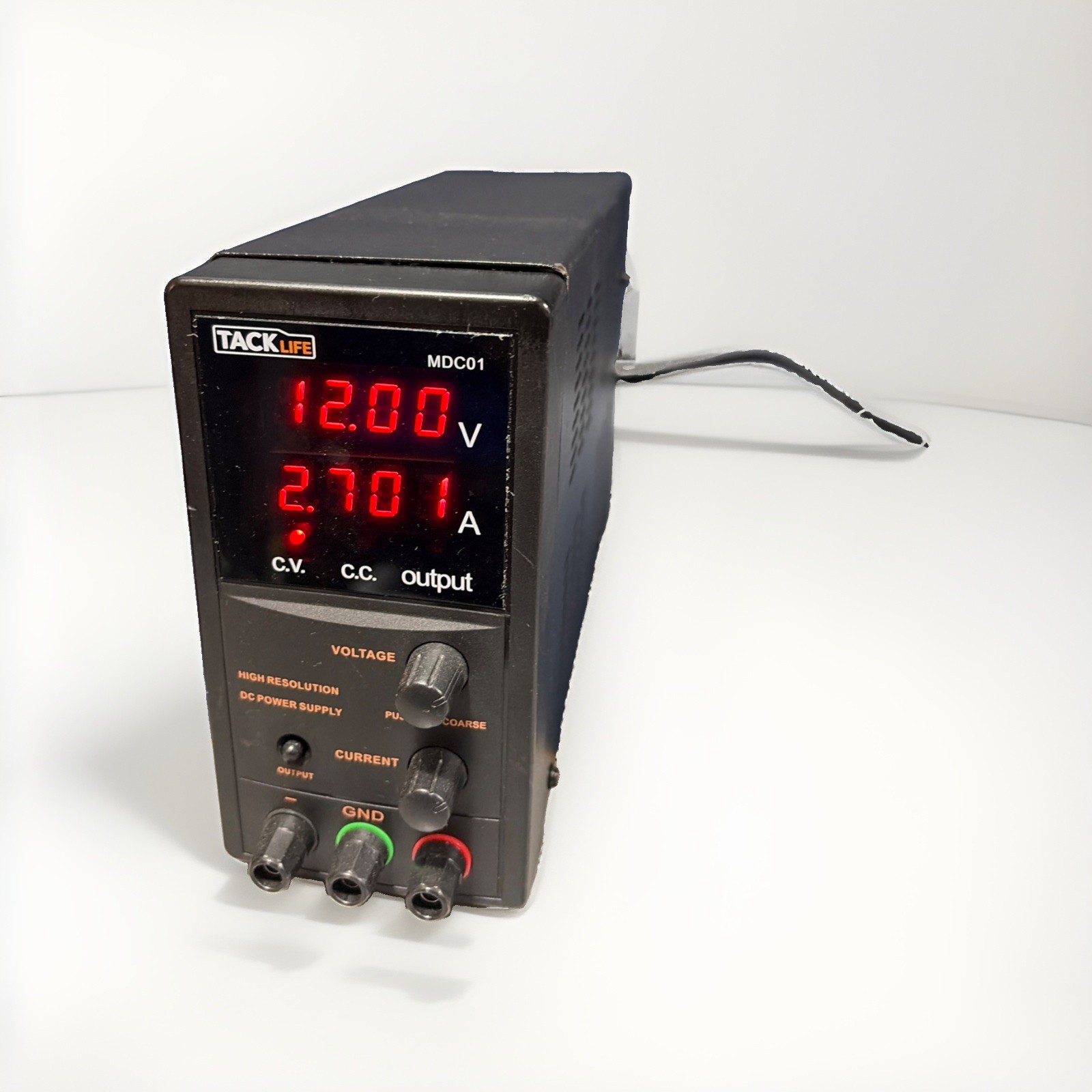 VARIABLE POWER SUPPLY – 0-30V DC – 5 Amps – course & fine adjustment, TACKLIFE