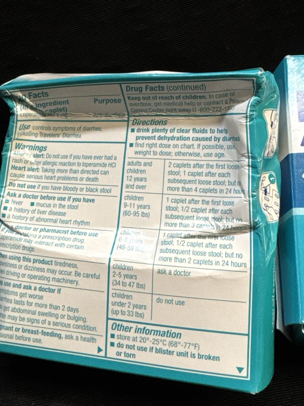 imodium a-d 2mg 48 total caplets exp 2028