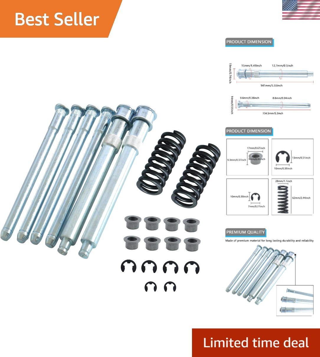 High-Quality Door Hinge Repair Kit for Chevy/GMC Trucks - 12-Piece Set