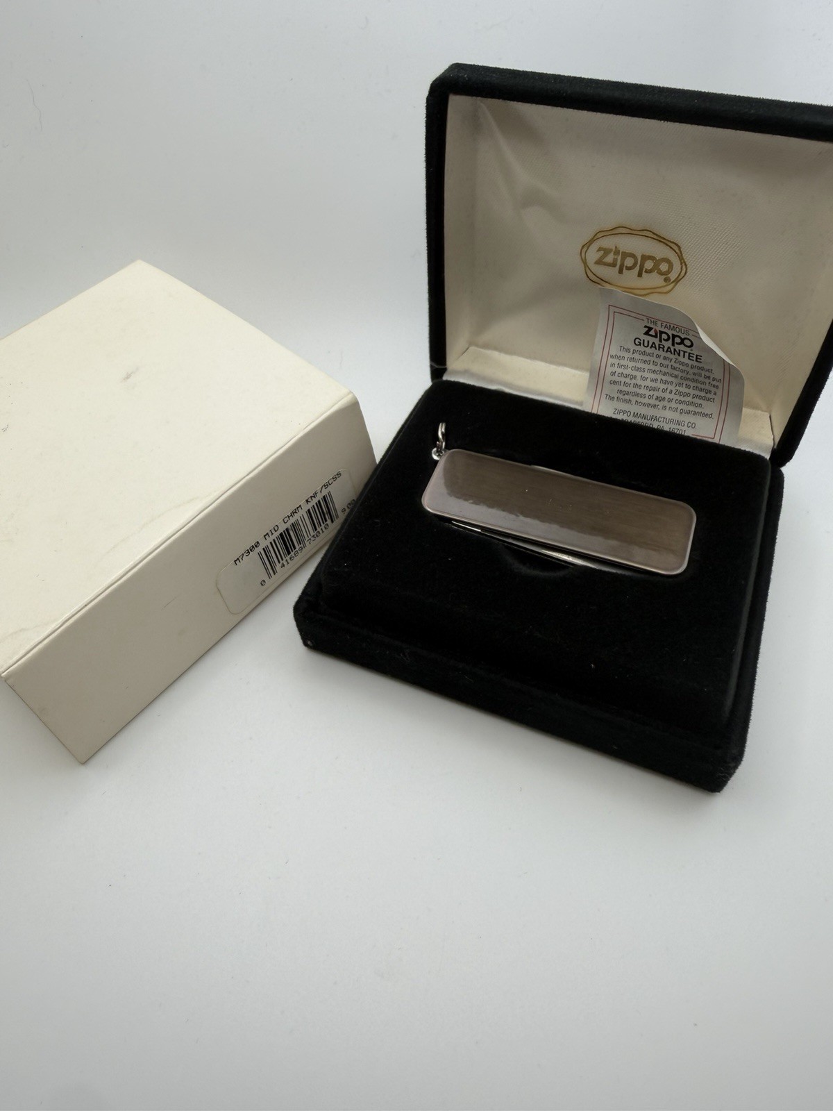 Midnight Chrome Stainless Zippo File & Scissors New B19