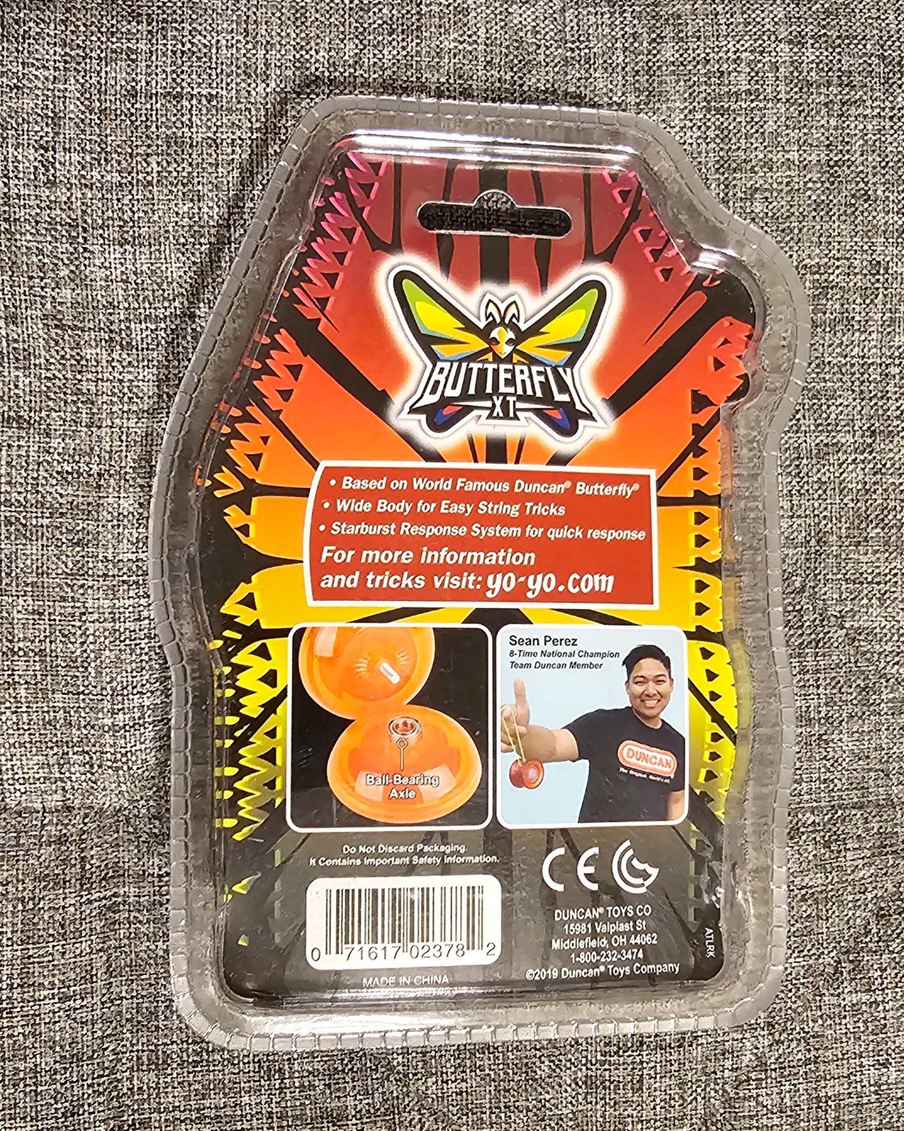 DUNCAN BUTTERFLY XT YO-YO BRAND NEW IN ORIGINAL PKG