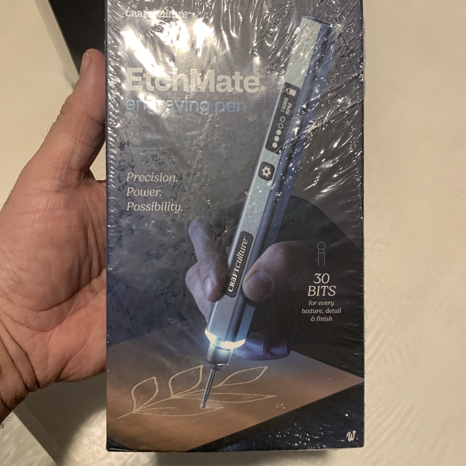 Etchmate Engraving Pen for Metal, Wood, Glass, Plastic, SEALED, ART,  30 Bits