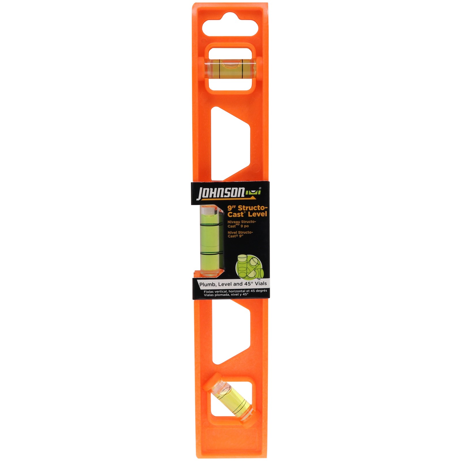 Johnson Level 1402-0900 9-Inch Structo-Cast Torpedo Level (4-Pack)