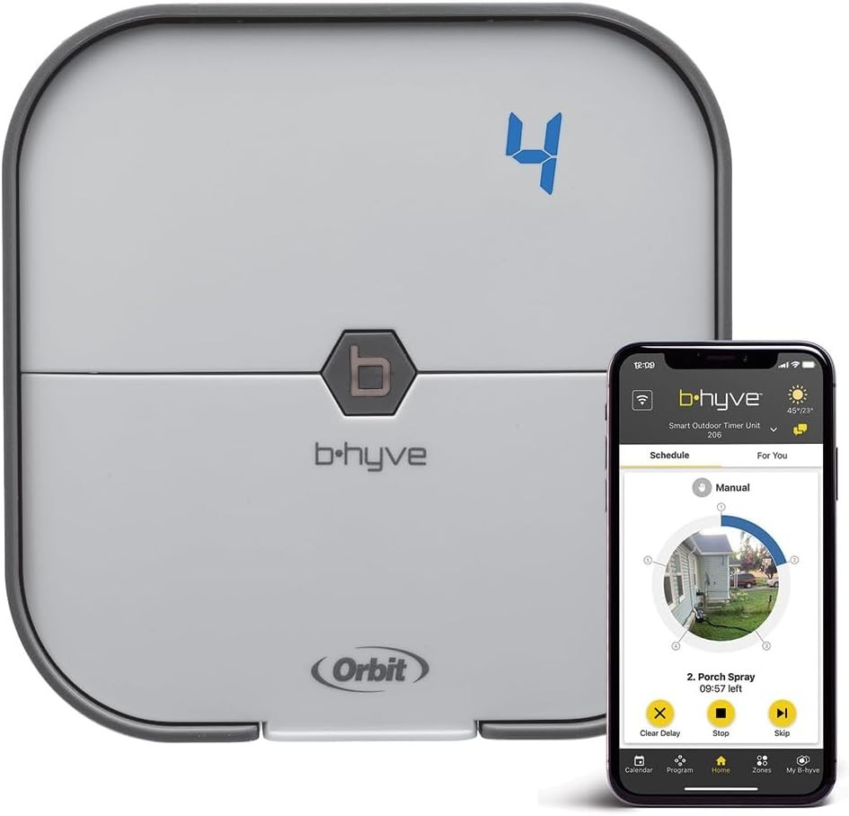 Orbit B-hyve 57915 Indoor Smart Sprinkler Controller Wi-Fi 4-Zone App Controlled