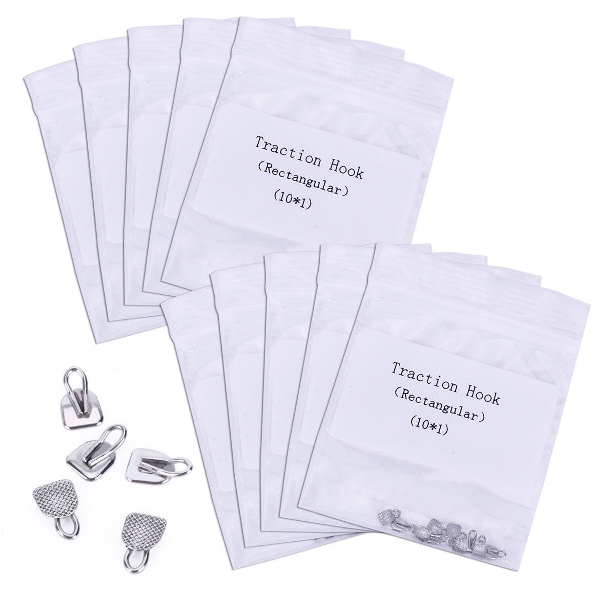 3 Packs Dental Orthodontic Traction Hook Diameter 3*3.9mm Rectangular Type